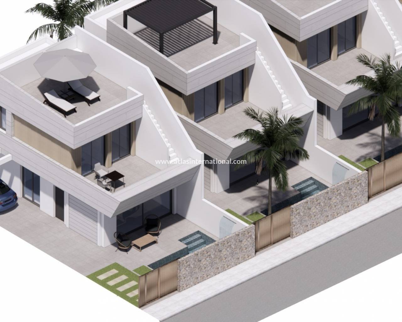 Semi-Detached Villa - New Build - Santiago de la Ribera - Sun 