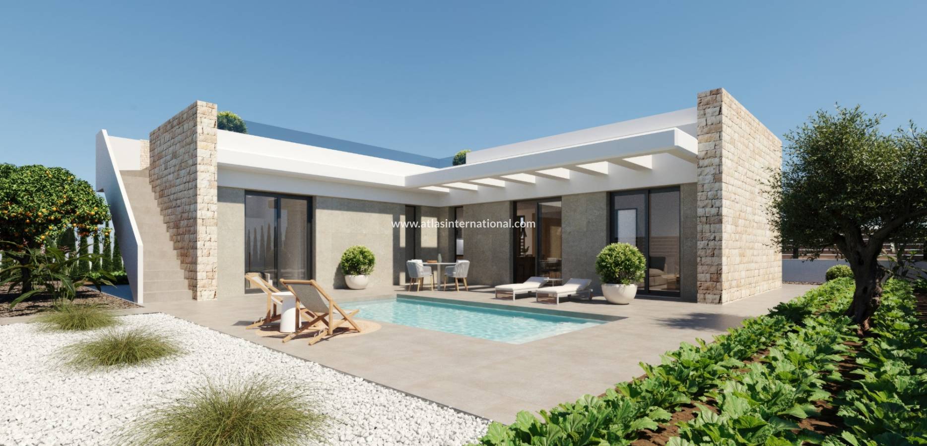 New Build - Frittliggende villa - Fuente Alamo